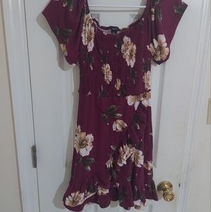 Purple floral dress